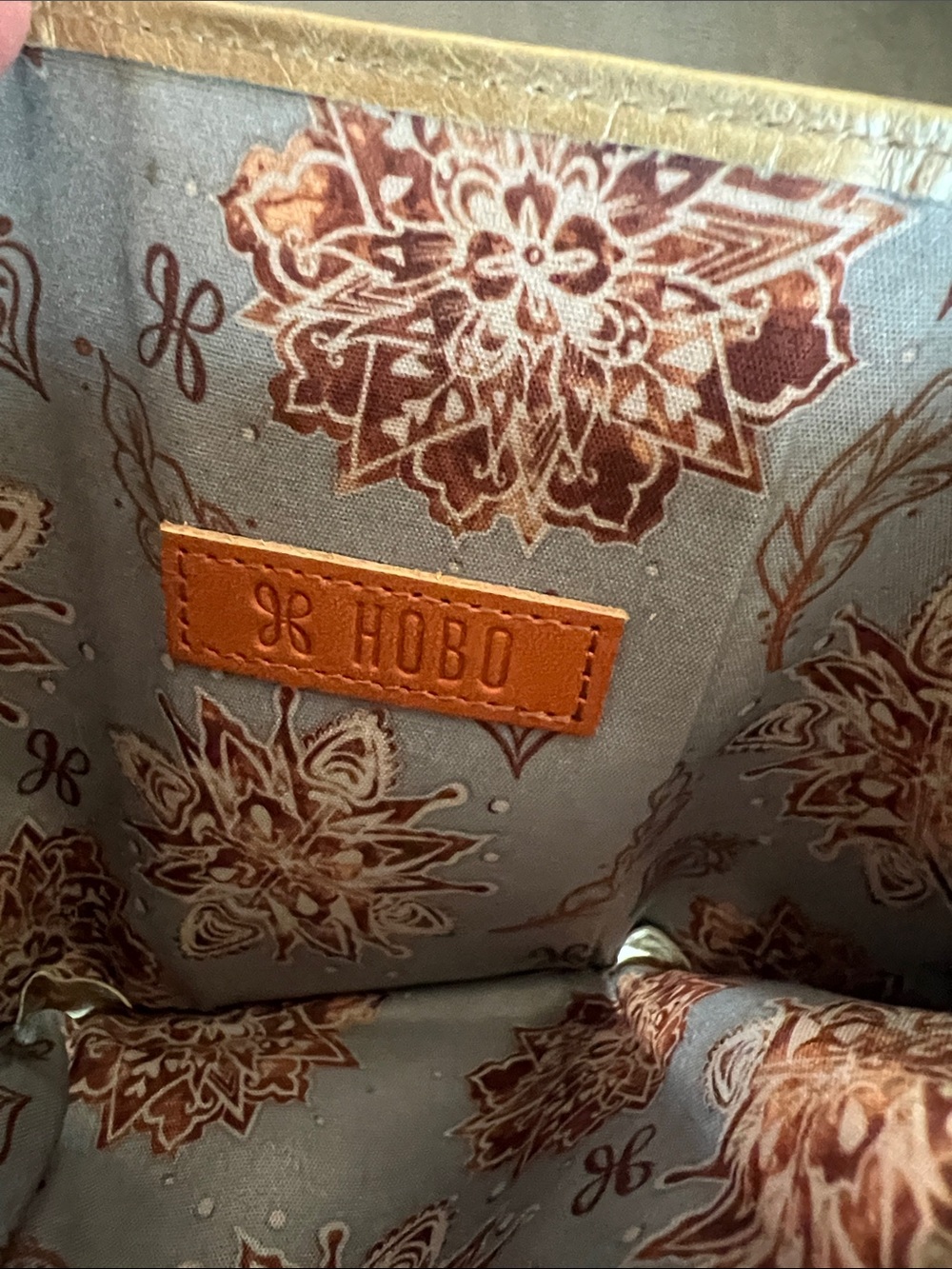 HOBO Metallic Taupe Leather Card Wallet - Picture 11 of 15